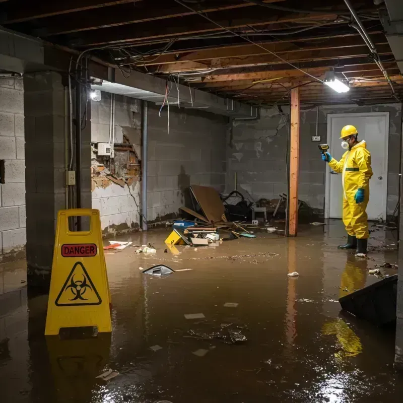 Flooded Basement Electrical Hazard in Monroe County, MO Property