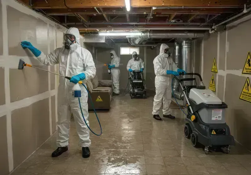 Basement Moisture Removal and Structural Drying process in Monroe County, MO